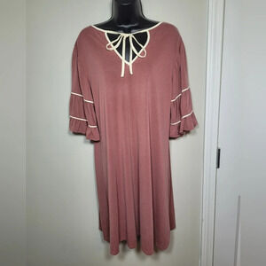 June and Hudson Mauve Summer Dress sz L